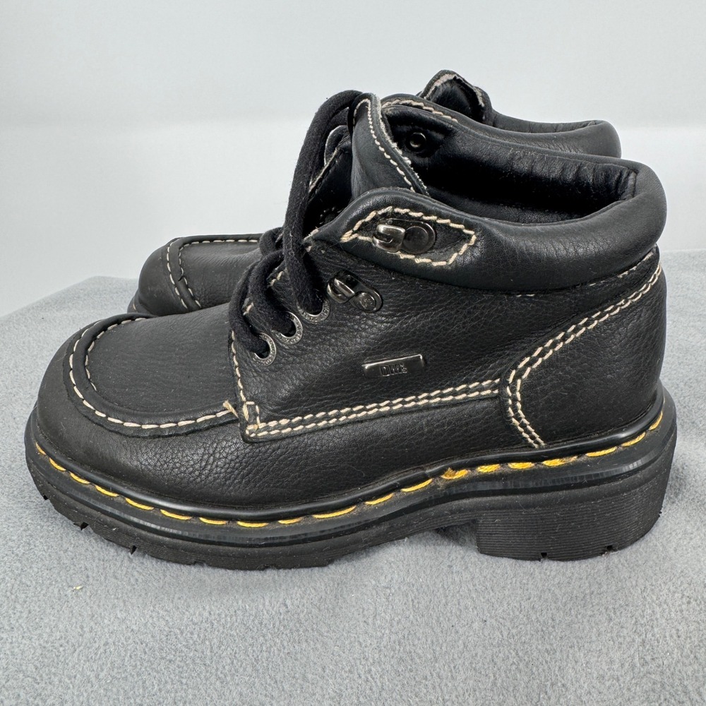 VTG 90's Dr Martens 9275 Made in England Mens 5 Womens 6.5 Black Moc Toe Boots
